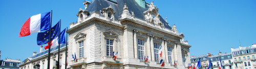 Levallois-Perret city hall (92), France
