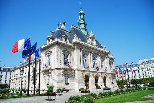 Levallois-Perret city hall (92), France
