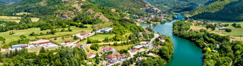 Gorge of the Ain river in France