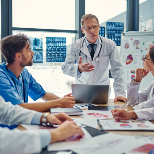 Group of doctors in clinic