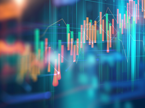 technical financial graph on technology abstract background