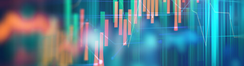 technical financial graph on technology abstract background