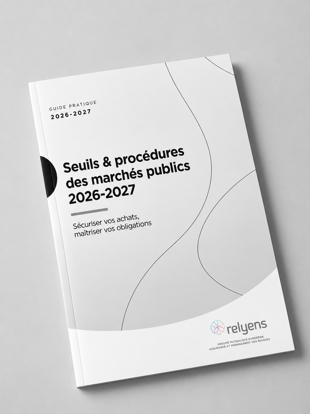 visuel de couverture d'un guide sur les seuils et procédures marchés publics